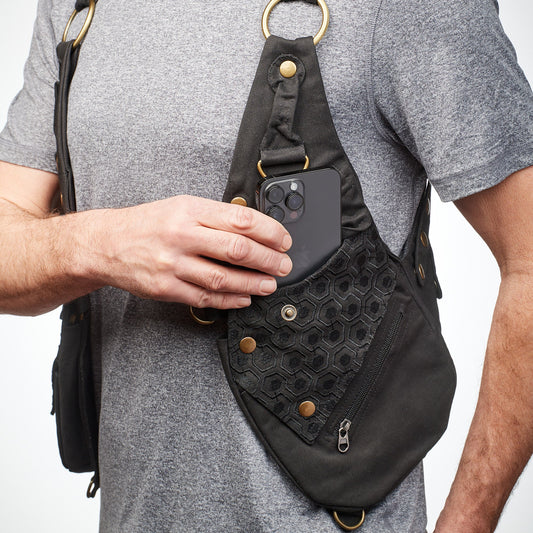Rigged Thing - Slim Utility Holster Vest | Techwear Chest Rig for Travel & Festivals