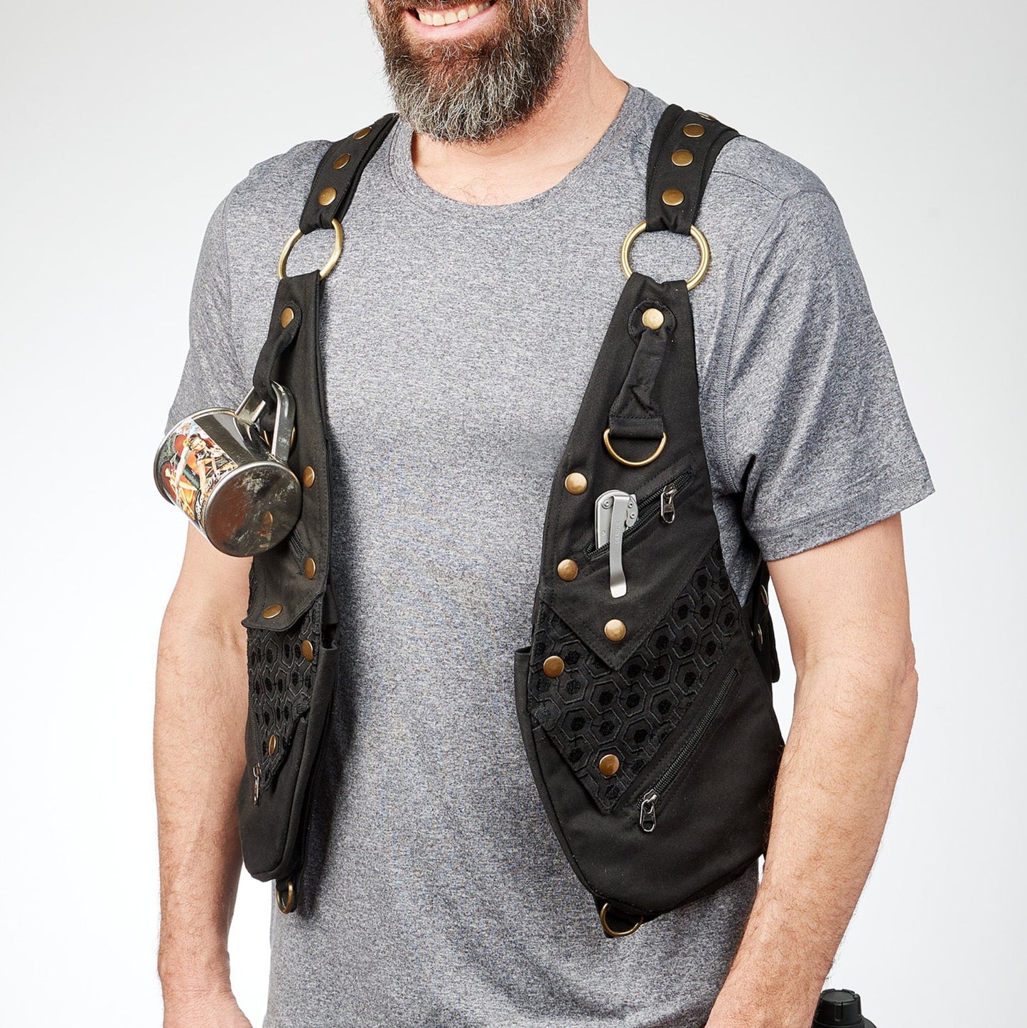 Rigged Thing - Slim Utility Holster Vest | Techwear Chest Rig for Travel & Festivals