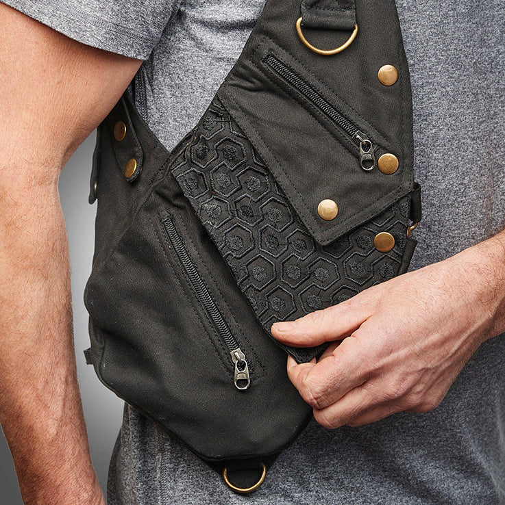 Rigged Thing - Slim Utility Holster Vest | Techwear Chest Rig for Travel & Festivals